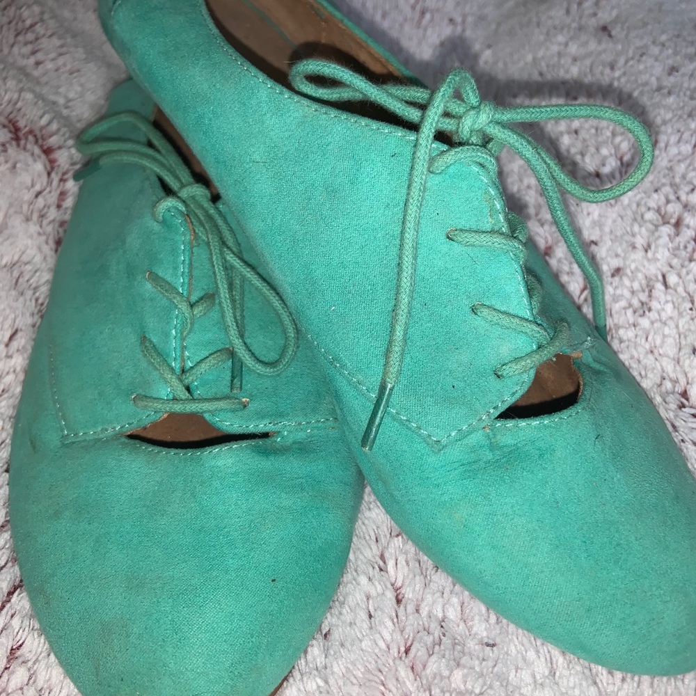Aldo Teal laced loafers 💗